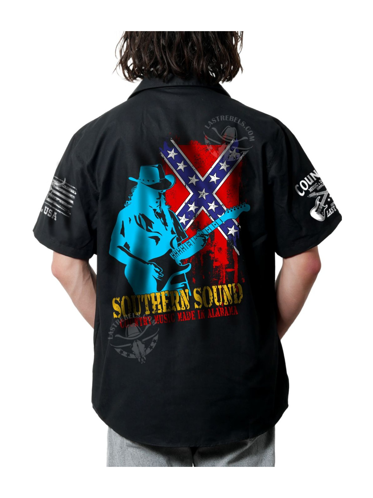 Chemise Danse Country Homme "Southern Sounds" - LAST REBELS - Impression dos