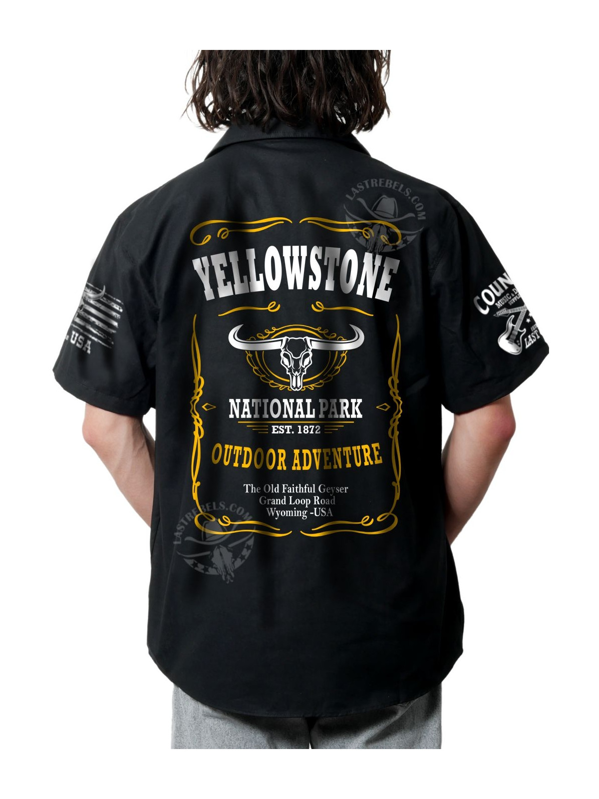 Chemise Danse Country Homme "Yellowstone - L'aventure au grand air" - LAST REBELS - Impression dos