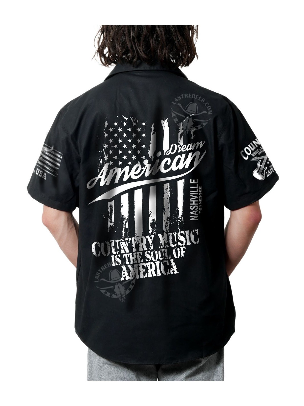 Chemise Danse Country Homme - Country Music is the soul of America - LAST REBELS - Impression dos