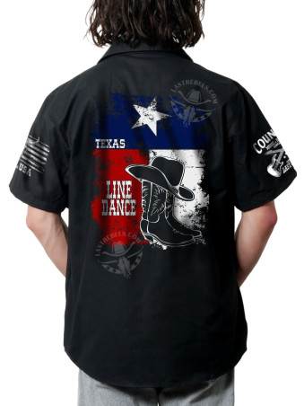 Chemise Danse Country Homme "Line Dance" - LAST REBELS - Impression dos
