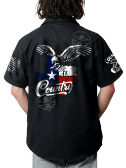 Chemise Danse Country Homme "Né et Élevé à la Danse Country" - LAST REBELS - Impression dos