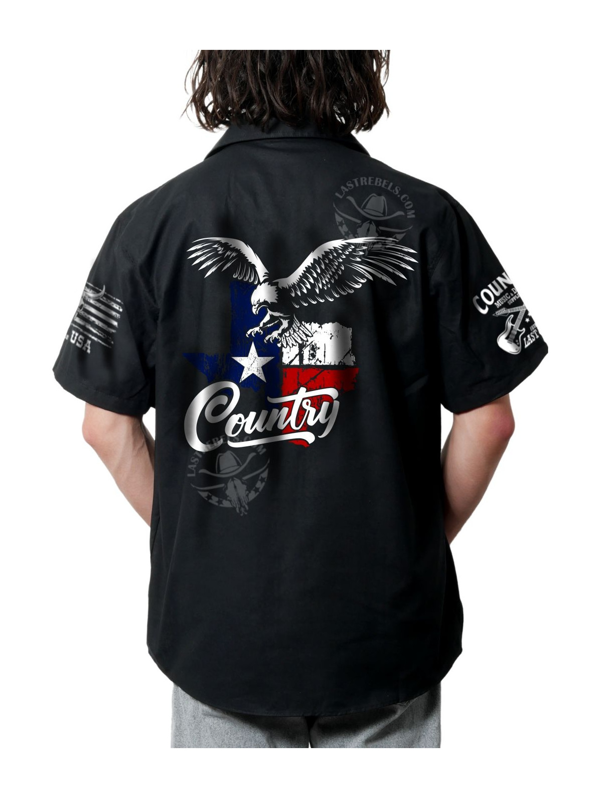 Chemise Danse Country Homme "Né et Élevé à la Danse Country" - LAST REBELS - Impression dos