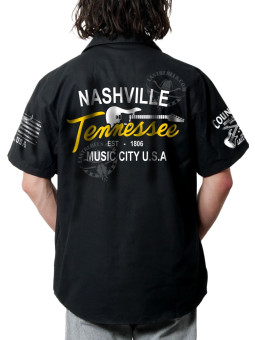 Chemise Danse Country Homme "Nashville Tennessee" - LAST REBELS - Impression dos