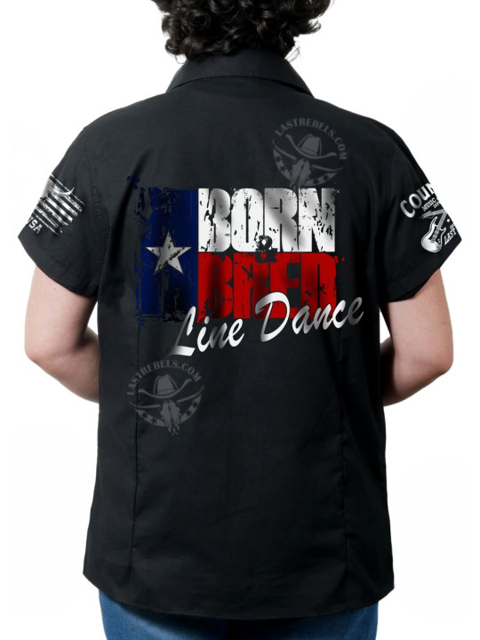 Chemise danse country femme "Born and Bred Line Dance" LAST REBELS - Impression dos