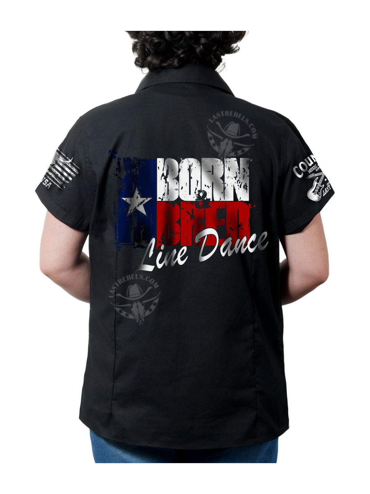 Chemise danse country femme "Born and Bred Line Dance" LAST REBELS - Impression dos