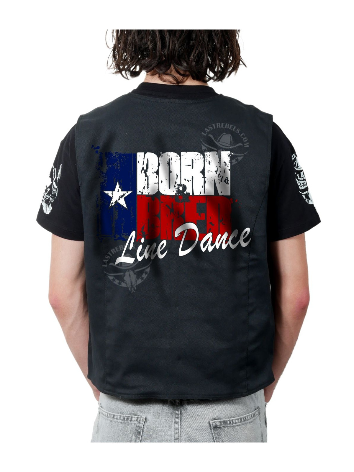 Gilet danse country homme LAST REBELS - Born and Bred Line Dance - Impression dos