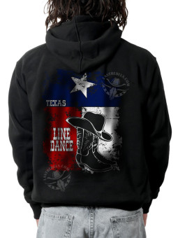 Sweat zippé danse-country homme bottes & drapeau Texas – LAST REBELS - Impression dos