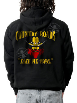 Sweat zippé danse-country homme Country Roads – LAST REBELS - Impression dos