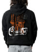 Sweat zippé danse-country homme Long Horn & USA – LAST REBELS - Impression dos