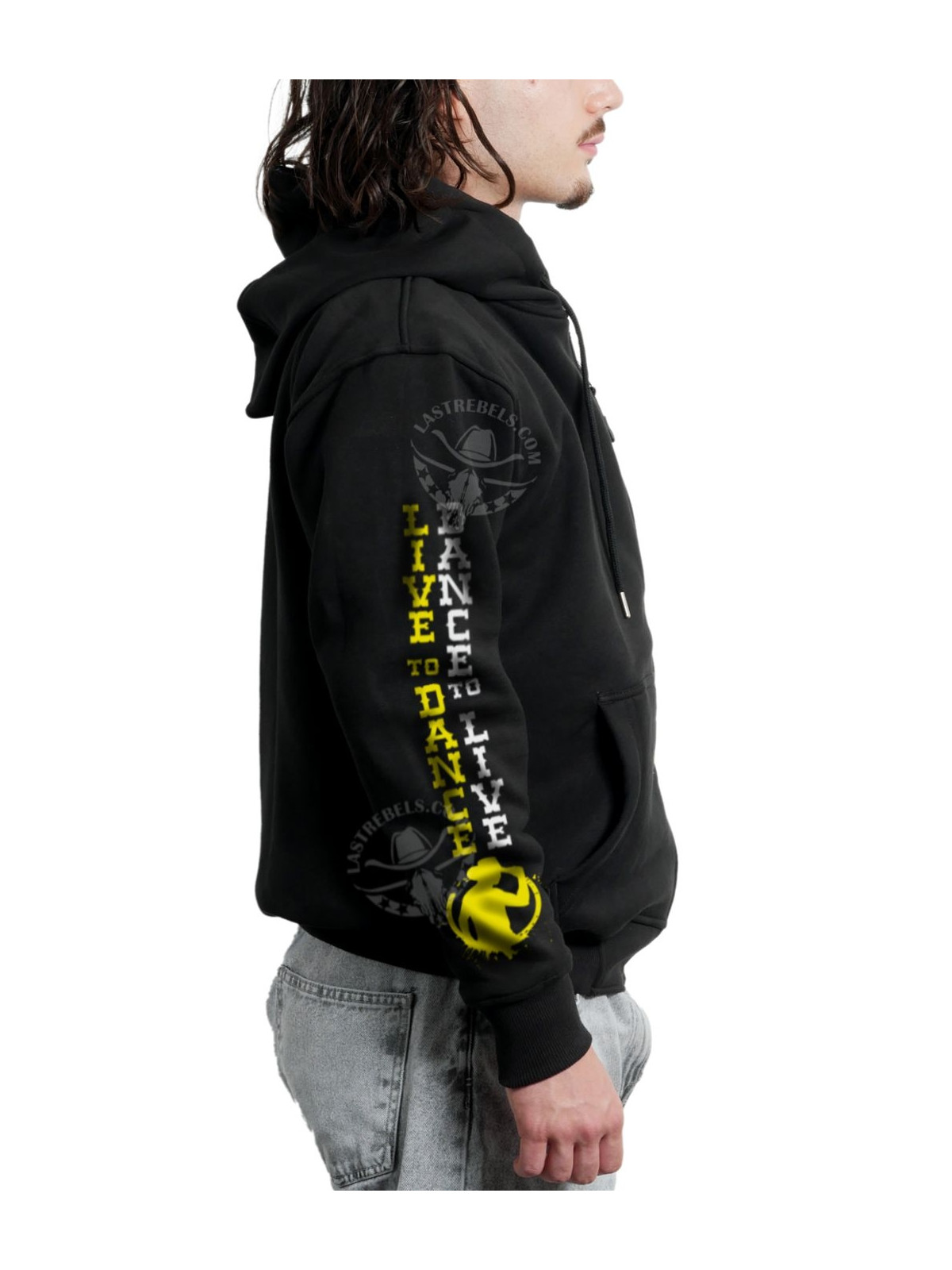 Sweat zippé danse-country homme I Love Country Music – LAST REBELS - Manche droite