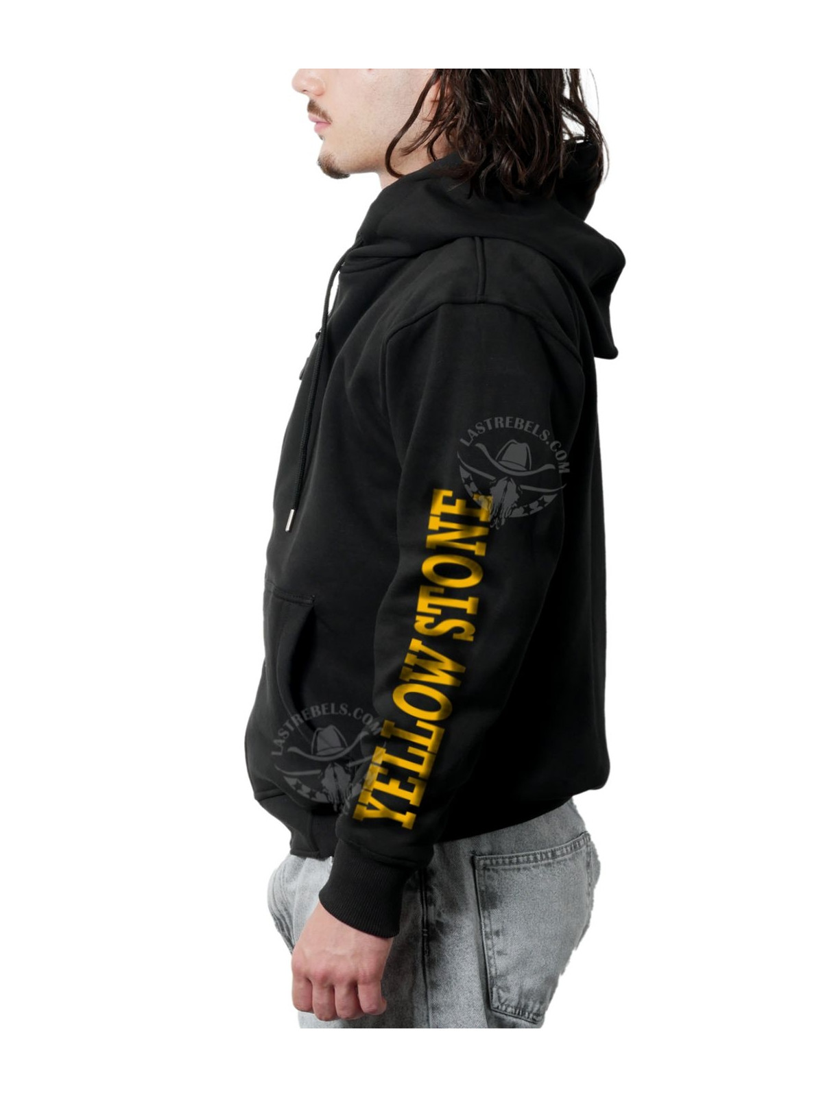Sweat zippé danse-country homme Cowboy indomptable – LAST REBELS - Manche gauche