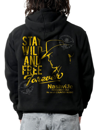 Sweat zippé danse-country homme Cowboy indomptable – LAST REBELS - Impression dos