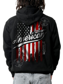 Sweat zippé danse-country homme Rêvons d’Amérique – LAST REBELS - Impression dos