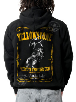 Sweat zippé danse-country homme Yellowstone & légende de Prescott – LAST REBELS - impression dos