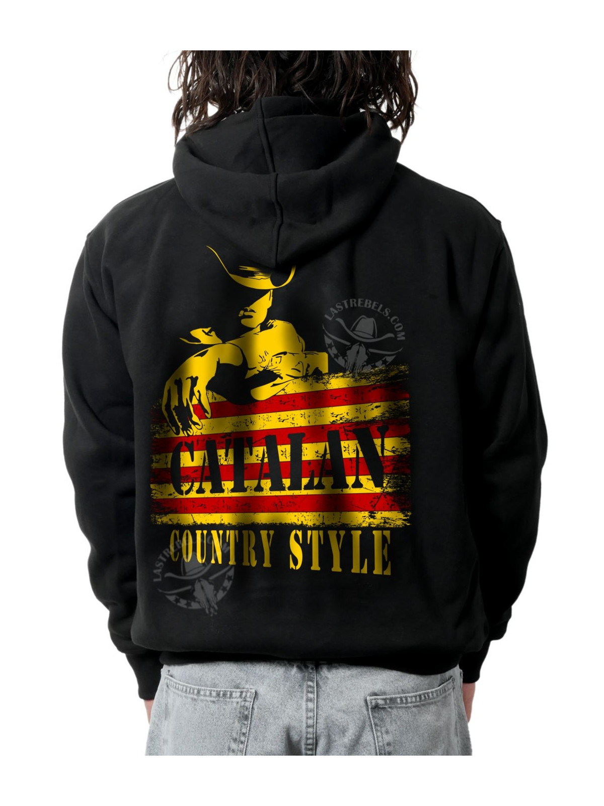Sweat zippé danse-country homme Catalan Country Style – LAST REBELS - Impression dos