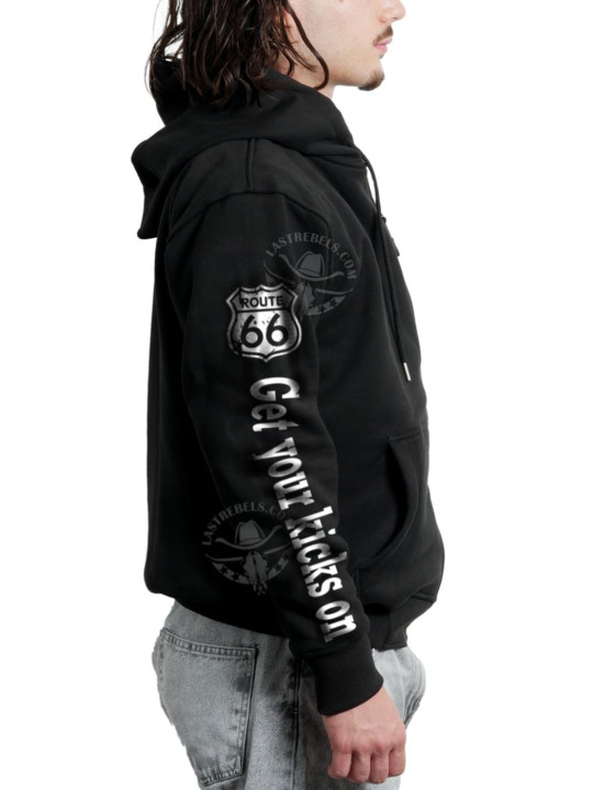 Sweat zippé danse-country homme Route 66 Highway USA – LAST REBELS - Manche droite Sweat zippé danse-country homme Route 66 Highway USA – LAST REBELS - Manche droite