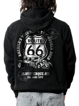 Sweat zippé danse-country homme Route 66 Highway USA – LAST REBELS - Impression dos