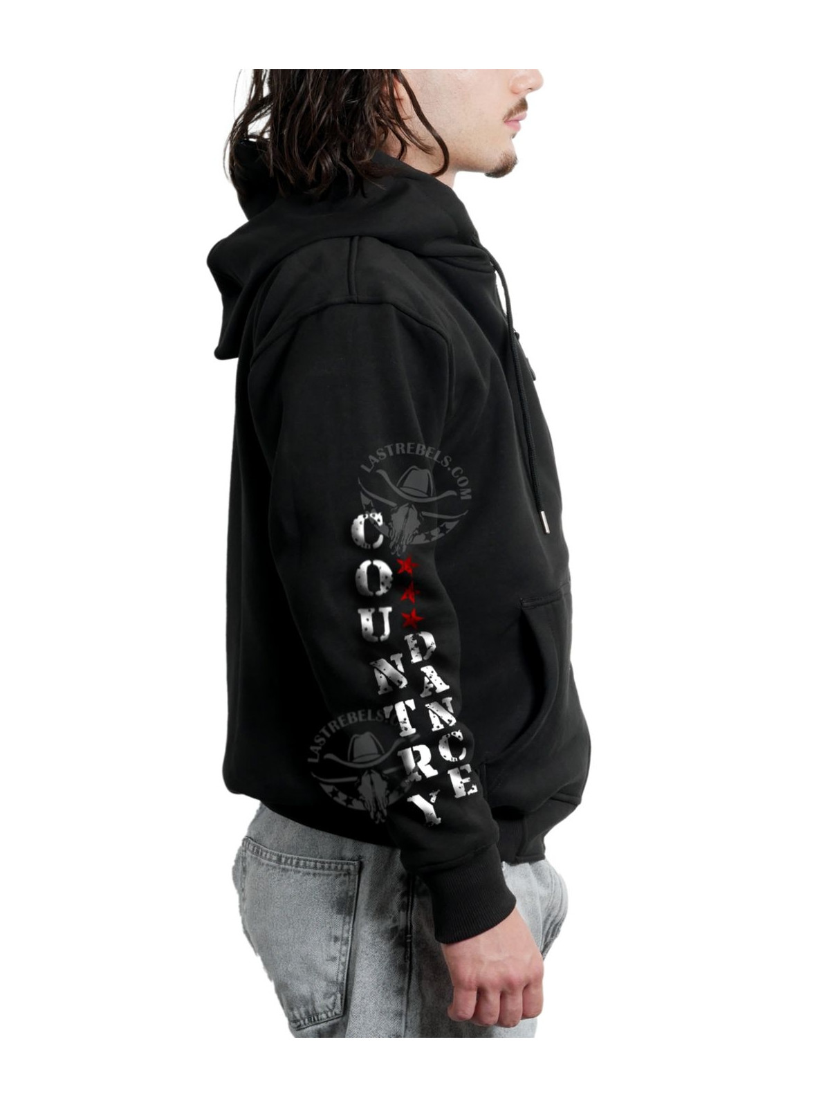 Sweat zippé danse-country homme Jack Daniel’s Tennessee – LAST REBELS - Manche droite