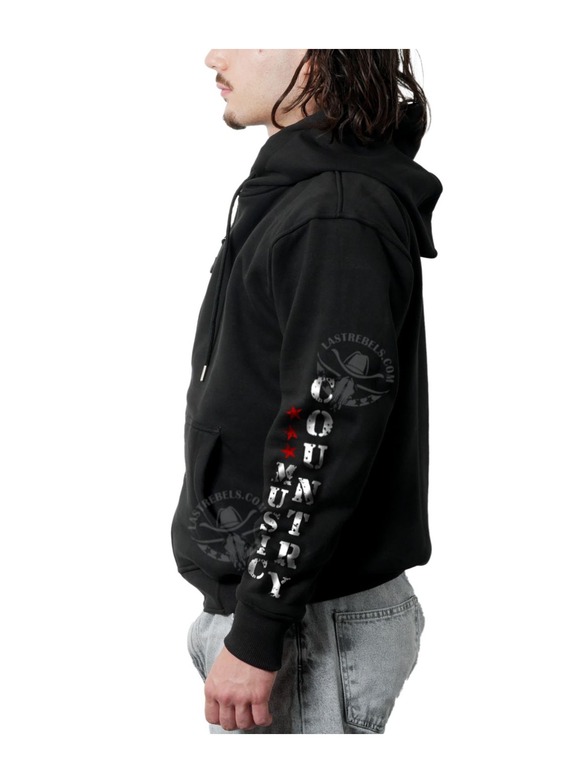Sweat zippé danse-country homme Jack Daniel’s Tennessee – LAST REBELS - Manche gauche