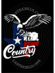 Polo femme aigle USA et drapeau Texas – LAST REBELS - Motif exclusif
