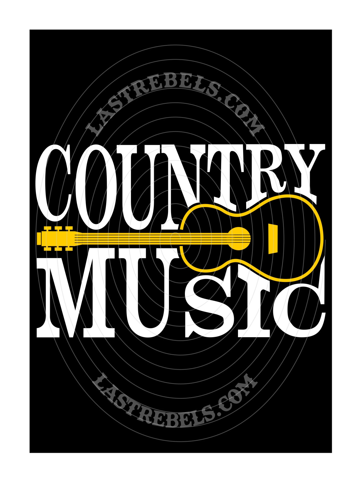 Polo femme Country Music & guitare folk – LAST REBELS - Motif exclusif