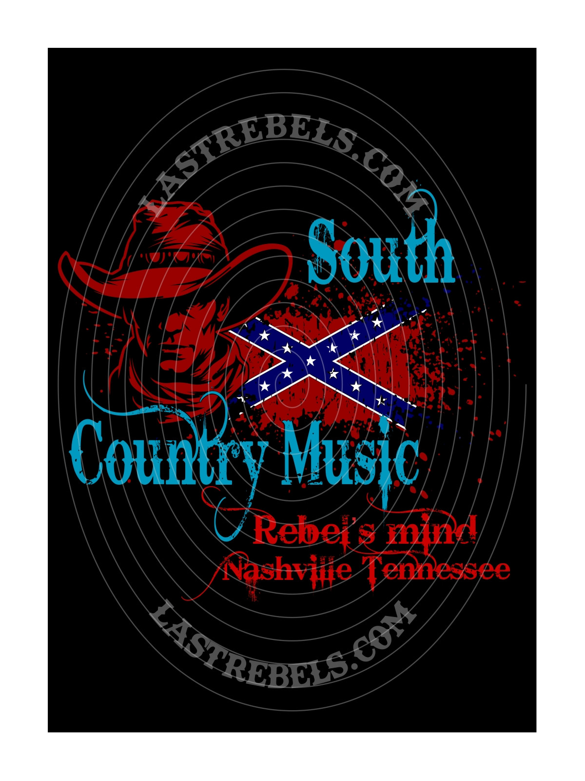 Polo femme South Country Music & cowboy – LAST REBELS - Motif exclusif