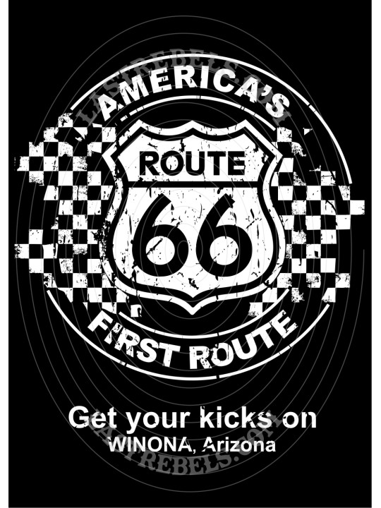 Polo femme Route 66 America’s First Route – LAST REBELS - Motif exclusif
