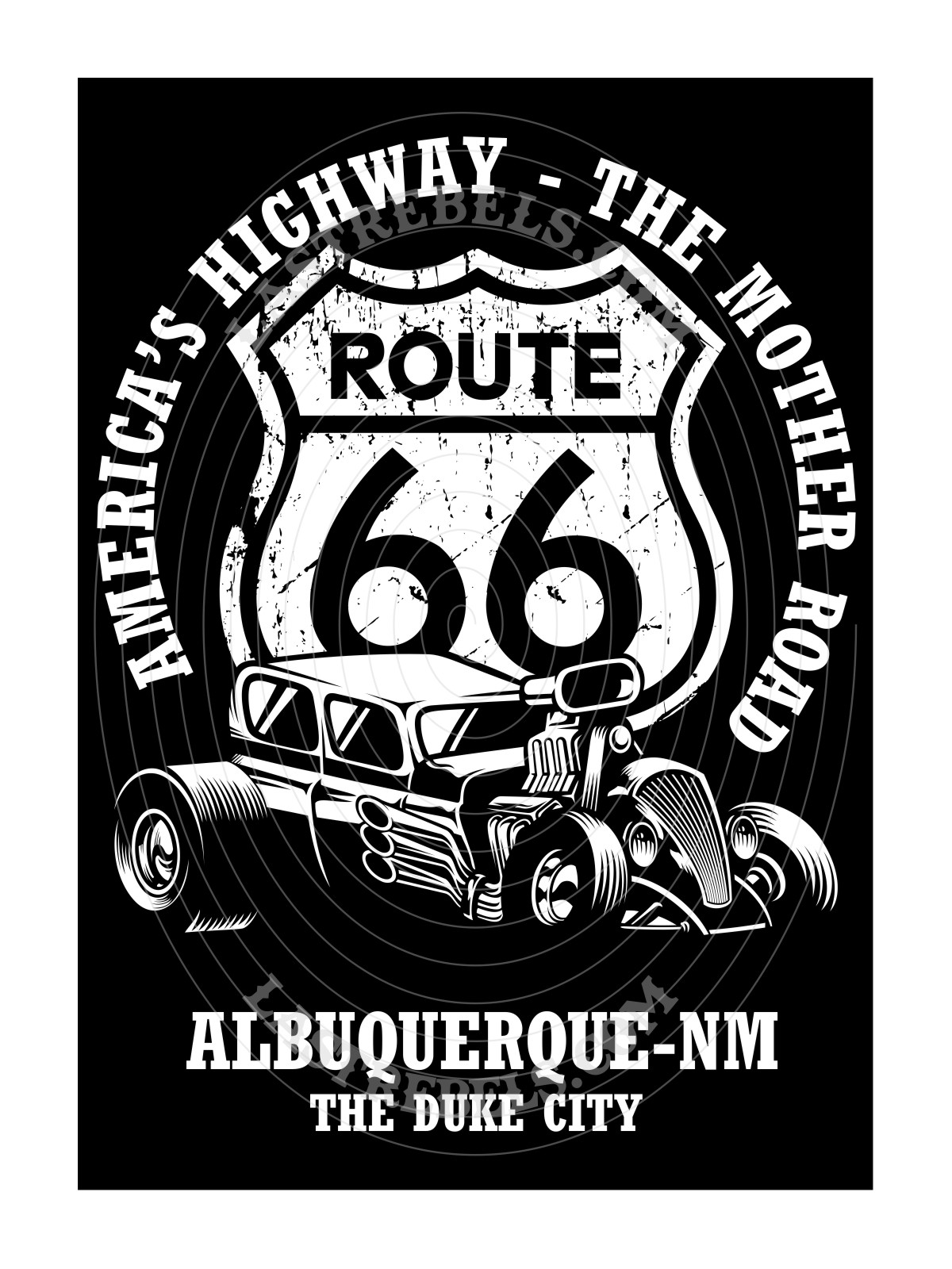 Polo femme Route 66 America’s Highway – LAST REBELS - Motif exclusif
