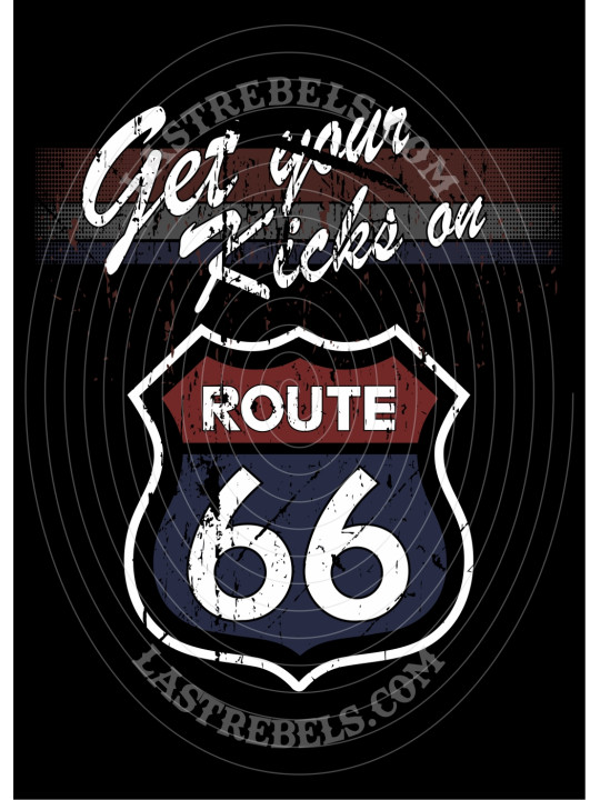 Polo femme Route 66 Get Your Kicks – LAST REBELS - Motif exclusif