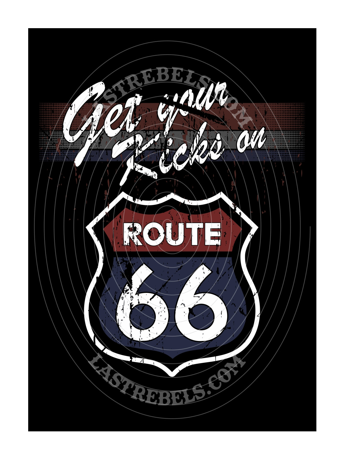Polo femme Route 66 Get Your Kicks – LAST REBELS - Motif exclusif