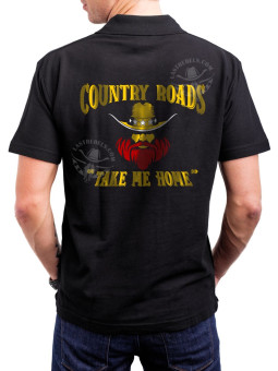 Polo homme danse-country "Country Roads" – LAST REBELS - Impression dos