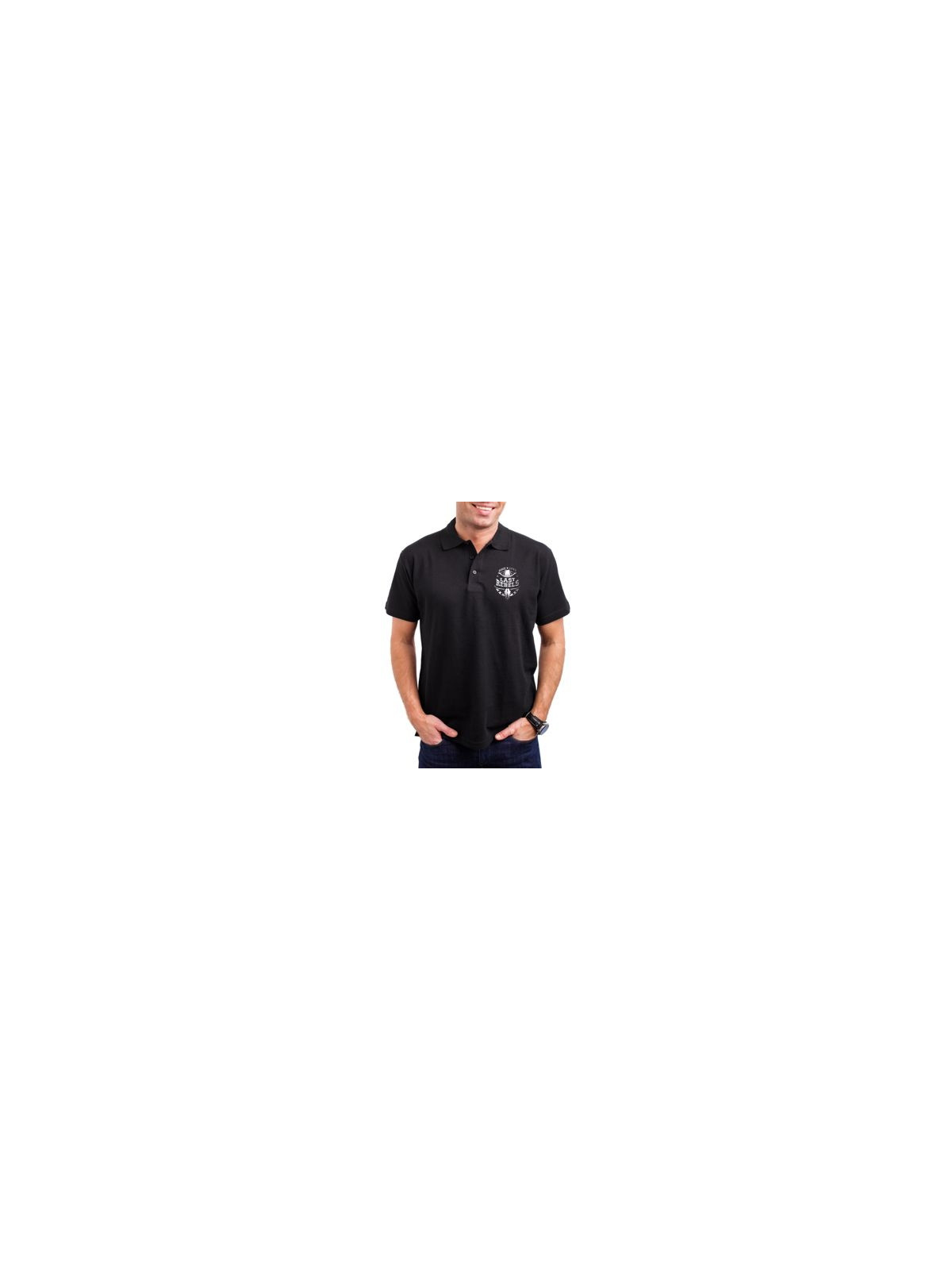 Polo homme danse-country Country Music & chapeau – LAST REBELS - Vue de face