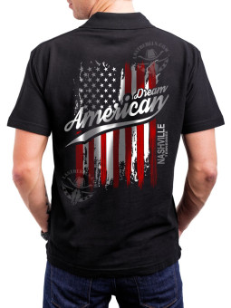 Polo homme danse-country Rêvons d’Amérique – LAST REBELS - Impression dos