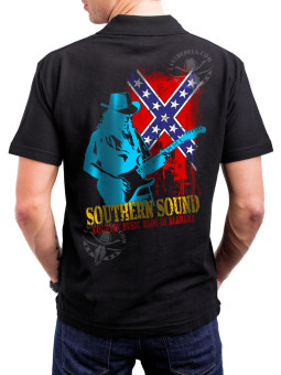 Polo homme danse-country Southern Sounds & guitare live – LAST REBELS - Impression dos