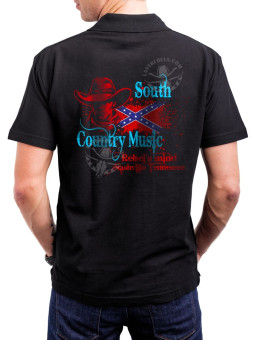 Polo homme danse-country South Country Music – LAST REBELS - Impression dos