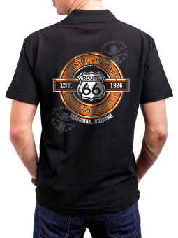 Polo homme danse-country Route 66 & roadtrip – LAST REBELS - Impression dos