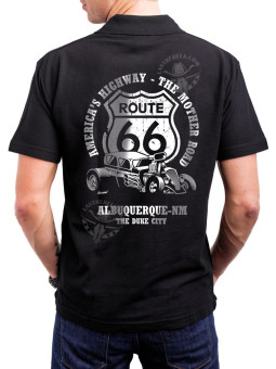 Polo homme danse-country Route 66 America's Highway – LAST REBELS - Impression dos