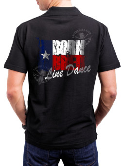 Polo homme danse-country Born and Bred Line Dance – LAST REBELS - Impression dos