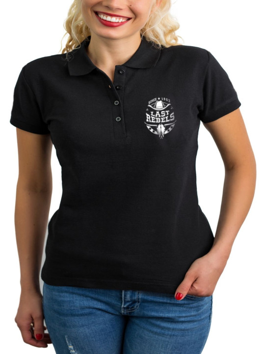 Polo femme Country USA avec bottes et chapeau – LAST REBELS - Vue de face