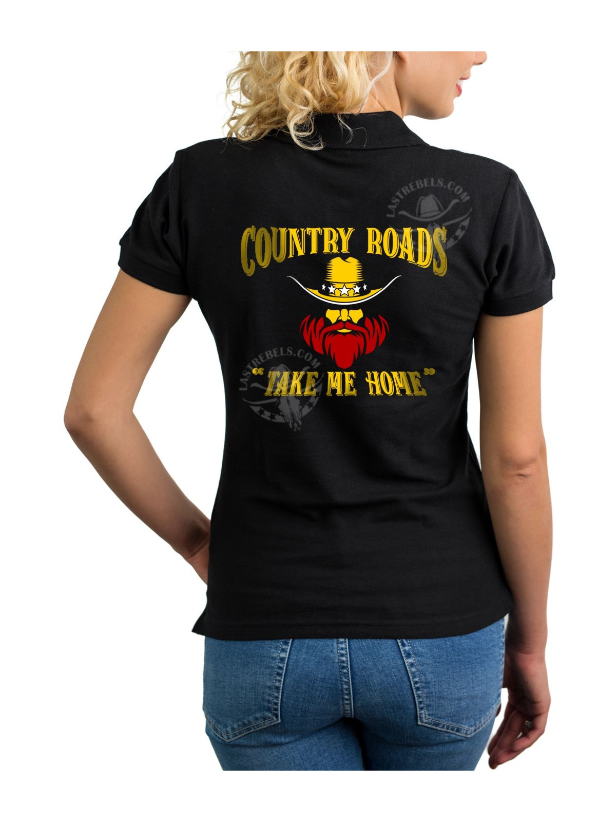 Polo femme Country Roads John Denver – LAST REBELS - Impression dos