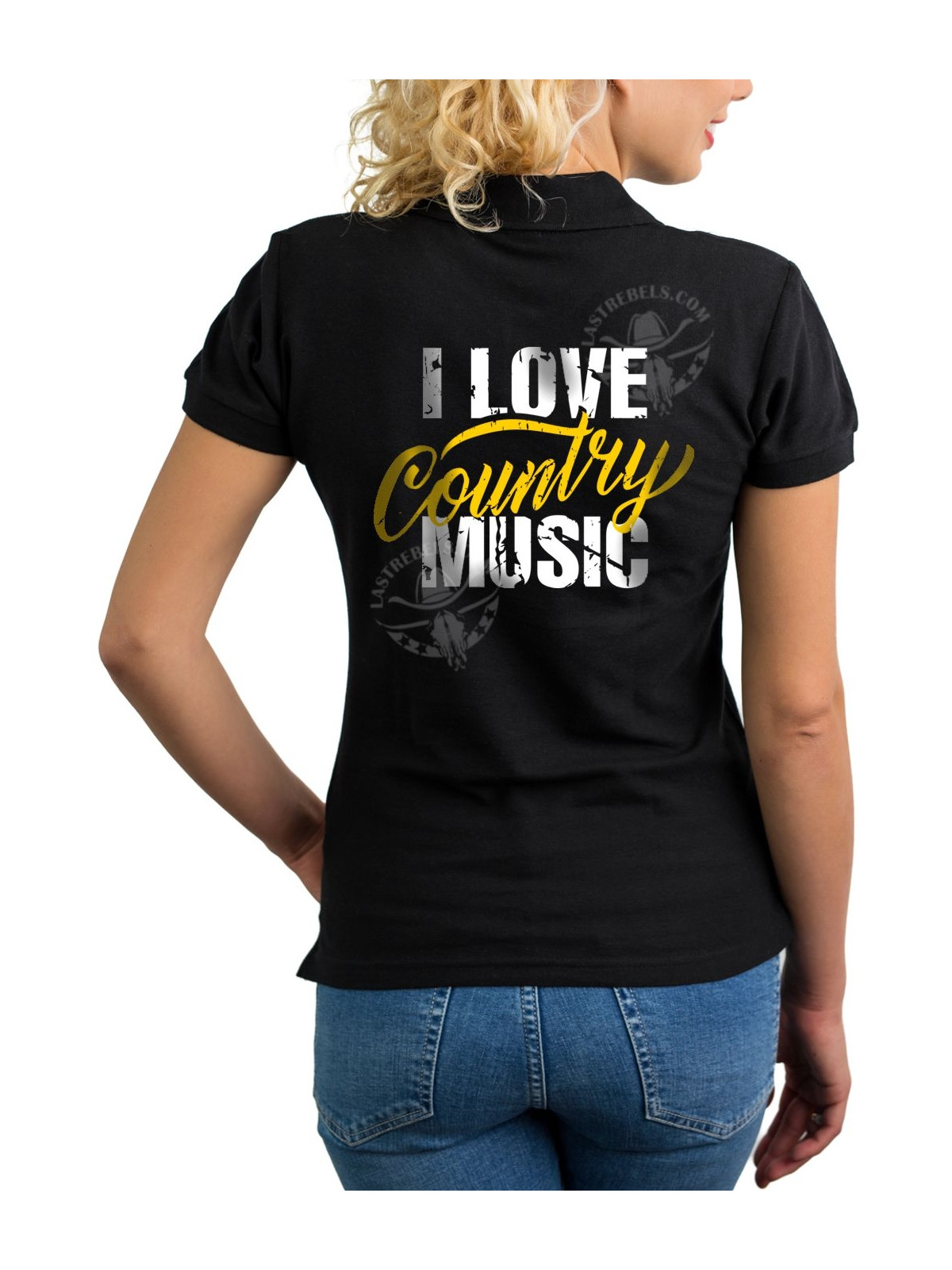 Polo femme Country Line Dance & Music – LAST REBELS - Impression dos