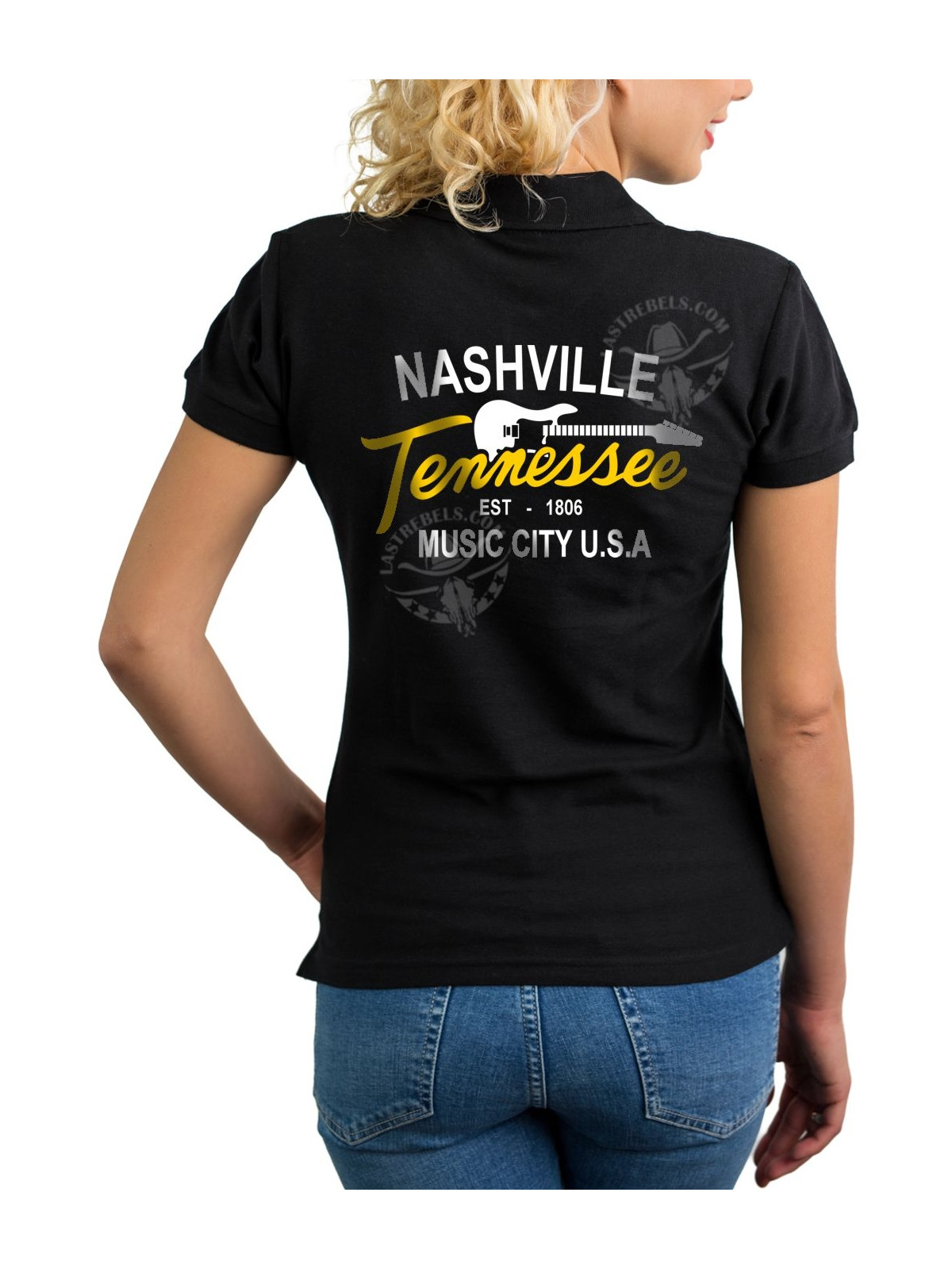 Polo femme Nashville Tennessee – LAST REBELS - Impression dos