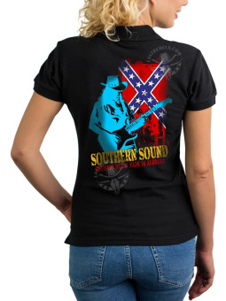 Polo femme Southern Sounds & musique du Sud – LAST REBELS - Impression dos