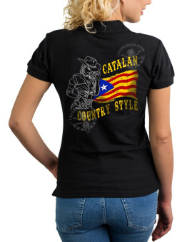 Polo femme Catalan Country Style & cowgirl – LAST REBELS - Impression dos