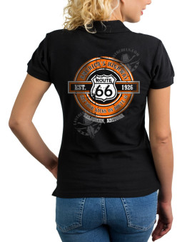 Polo femme Route 66 & American Highway – LAST REBELS - Impression dos