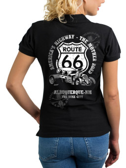 Polo femme Route 66 America’s Highway – LAST REBELS - Impression dos