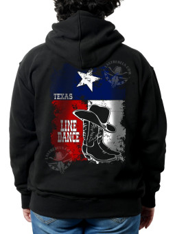 Sweat danse country femme Texas – LAST REBELS bottes et chapeau - Impression dos