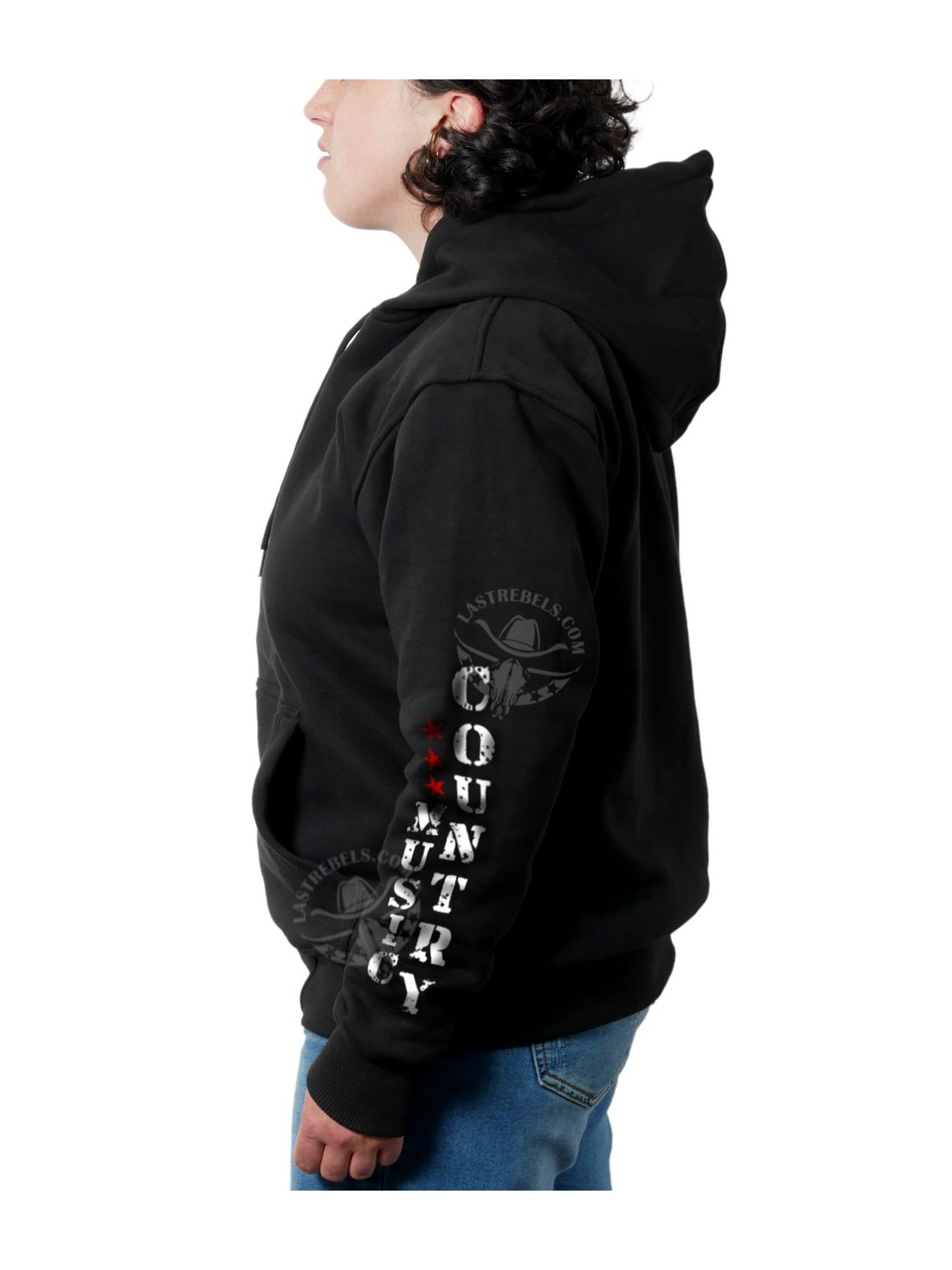 Sweat danse country femme Texas – LAST REBELS bottes et chapeau - Manche gauche