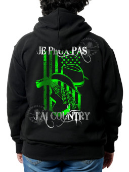 Sweat danse country femme – LAST REBELS Je peux pas, j’ai Country - Impression dos