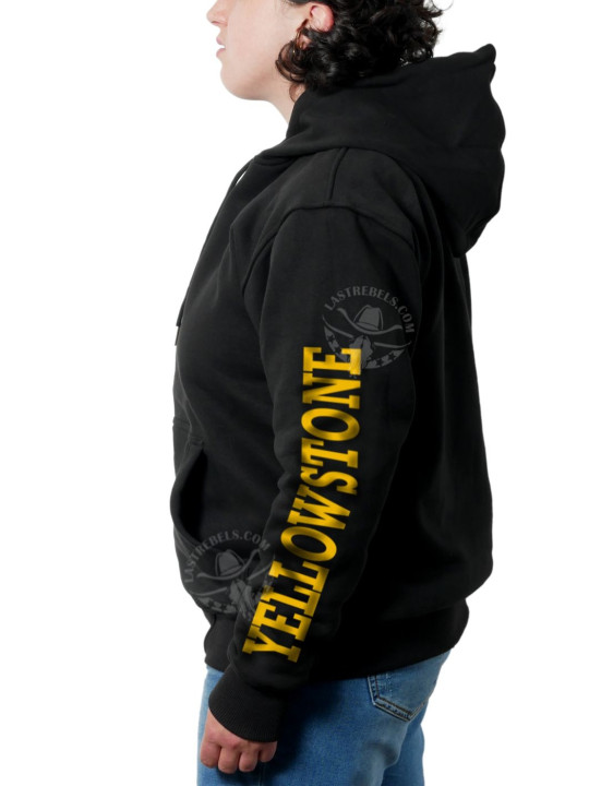 Sweat danse country femme – LAST REBELS Yellowstone & bisons - Manche gauche Sweat danse country femme – LAST REBELS Yellowstone & bisons - Manche gauche